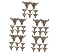 Lurrose 5 Set Piedi Decorativi Gambe Per Mobili Antichi Angolo Antico Angolo Protezioni Angolari Per Mobili Gamba Piedi Del Mobile Legno Duro Decorativo D'oro Lega Di Zinco 8 Pezzi*5