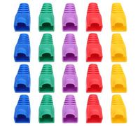 Lurrose 50 Pezzi Copertura Protettiva per Cavo Ethernet in PVC Facile Installazione per Cavi Cat5 e Cat7 Resistente all'Usura la Gestione dei Cavi Rete Colore Casuale