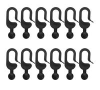 Lurrose 50 pezzi Ganci in Plastica per Tende Gazebo Neri Supporto Resistente e Antivento per Tende da Esterno e Zanzariere Accessori Versatili per Campeggio e Hotel