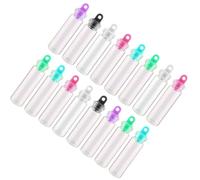 Lurrose 50 Pezzi Vasetti di Vetro Piccoli 2ml con Tappo in Sughero e Tappi in Plastica, Bottiglie Trasparenti Multiuso per Pietre Acriliche e Potpourri, come Pendenti o Colore Casuale