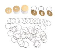 Lurrose 50 Portachiavi con Etichetta Numerica in Plastica Incisa, Targhette Numerate Resistenti con Anello, per Hotel, Uffici, Scuole e Organizzazione Chiavi