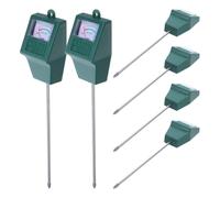 Lurrose 6 misuratori di umidità del Terreno - Tester per Terreno da Giardino - Indicatore d'Acqua analogico - Misuratore d'Acqua per Piante Senza batterie - Tester accurato per Prato e