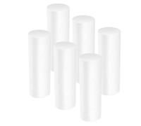 Lurrose 6 Pezzi Cilindri di Schiuma Bianca per Artigianato, Leggeri e Solidi, 30x7cm, per Corsi di creatività in Asilo e Decorazioni Fai da Te