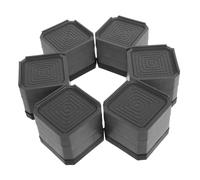 Lurrose 6 Pezzi Di Rialzi Antiscivolo Per Mobili Armadi Divani Letti Divani O Rialzi Per Letti In Plastica Grigia