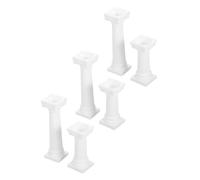 Lurrose 6 Pezzi Mini Colonne Romane Decorative per DIY Sculture Architettoniche Resistenti e Stabili Decorazioni Compatte per Casa Ingresso e Micro Paesaggi