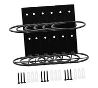 Lurrose 6 pezzi Portabottiglie da Parete in Ferro Battuto Scaffali Singoli per Vino Supporti Muro Stile Moderno Eleganti e Robusti per Cantinetta e Esposizione Bottiglie