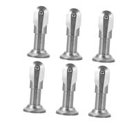 Lurrose 6 pezzi Supporti per Piedi Partizione Wc in Acciaio Inossidabile Staffe Resistenti per Bagni Moderni Montaggio Stabile e Durevole per Sistemi Partizione Sanitari