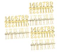 Lurrose 6 Set Targa 'orologio Numero Di Grandi Dimensioni Numeri Di Orologio D'oro i Di Sostitutivi Kit Fai Da Te Decorazione ' Plastica Golden