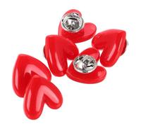 Lurrose 6 Spille a Forma di Cuore Rosso, Spille Decorative per Maglioni e Scialli, Spilla da Abito Femminile Artigianale, Accessori Moda Versatili per Matrimonio e Regalo