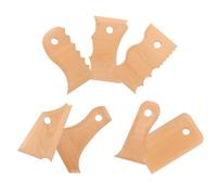 Lurrose 7pezzi Strumenti Scultura Argilla in Legno Attrezzi Modellare Ceramica Fai da Te con Raschietti Resistenti Grip Antiscivolo per Terracotta e Figurine Artigianali