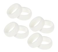 Lurrose 8 Pezzi Anello Sportivo in Silicone da Uomo, Semplice, Bianco | Silicone Skin-safe, Comodo e Asciutto, per Attività e Sport, Adatto come Fede Nuziale