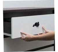 Lurrose 8 Pezzi in ceramica monoforo maniglie dei cassetti manopole del comò tirante per cassettiera per mobili Maniglia per mobili manette maniglie comò tira di Nero