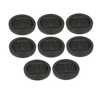 Lurrose 8 Pezzi Tazza d'incantatore antiscivolo ruota per tappi del letto pastiglie mobilia cuscinetti di mobili non slip tappi delle rotelle cuscinetti delle ruote Gel di silice Nero