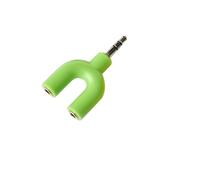 Lurrose Adattatore Audio Stereo per Cuffie Sdoppiatore U Shaped per Jack Audio per Auricolari o Altoparlanti Colori Misti Colore Casuale