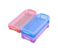 Lurrose Astuccio Per Matite in Plastica 3 Pezzi, Custodia Portapenne Resistente e Multifunzionale, Colore Assortito, Adatto a Studenti e Uso Scolastico