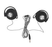 Lurrose Auricolari Supporto Orecchio 3,5mm Cablati per Telefono | Nero, Sportivi e Confortevoli, Microfono, per Dvd e Dispositivi Digitali Compatibili