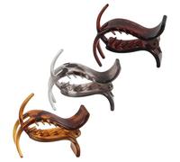 Lurrose Barrette per Capelli 3 Pezzi in Plastico per Code di Cavallo Alte e Acconciature Semi-Legate Accessori per Donne per Attività Quotidiane