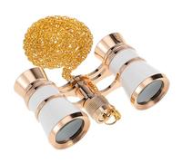 Lurrose Binocolo Compatto Da Teatro Binocoli in Stile Vintage in Metallo Occhiali Portatili Con Catena Per Donne Inclusi Custodia Protettiva