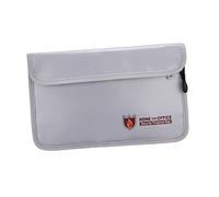 Lurrose Borsa Portadocumenti Ignifuga Doppia Cerniera e Doppia Tasca in Silicone Liquido e Fibra di Vetro, Grande Capacità per Lavoro e Scuola