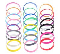 Lurrose Braccialetti in Silicone Morbidi e Colorati, Set da 24 Pezzi per Eventi, Festival e Attività di Team Building, Comodi e Adatti a Tutte le Fasce d'Età