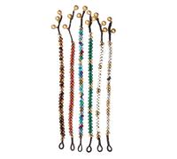 Lurrose Braccialetto Decorativo Intrecciato in Ferro Perline Multicolore, Resistente e Unico, come Regalo per Evitare la Sfortuna Colore Casuale