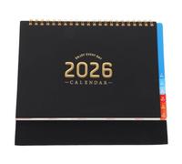 Lurrose Calendario da tavolo: Calendario da tavolo 2026 con rilegatura a spirale doppia e linguette colorate, planner settimanale e mensile per l'organizzazione quotidiana