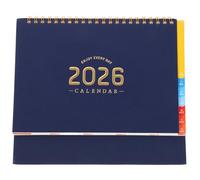 Lurrose Calendario da tavolo: Calendario da tavolo 2026 con rilegatura a spirale doppia e linguette colorate, planner settimanale e mensile per l'organizzazione quotidiana