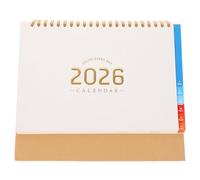 Lurrose Calendario da tavolo: Calendario da tavolo 2026 con rilegatura a spirale doppia e linguette colorate, planner settimanale e mensile per l'organizzazione quotidiana