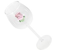 Lurrose Calice di Vetro Artistico da 300ml per Vino e Cocktail, Raffinato e Riutilizzabile, per Decorazione di Stanze e Feste di Compleanno