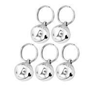 Lurrose Campanelle Natalizie per Animali 5 Pezzi in Metallo Argento, Campanelli per Gatti e Cani Suono Forte, Accessori per Collari, Decorazioni Natalizie in Rame