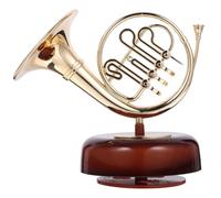 Lurrose Carillon a Carica Manuale Forma Corno Tuba, Scatola Melodica Decorativa in ABS Resistente, Meccanismo Carillon Musicale per Decorazione Casa e Regalo Inaugurazione