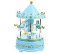 Lurrose Carillon Romantico a Forma di Giostra Celeste Carillon Mini Musicale Decorativo da Tavolo per Bambine Ornamento Creativo per Compleanno Musica a Mano