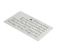 Lurrose Carte con Parole Incise Inserti per Portafogli Unici per Gli Innamorati Carte con Inserti per Portafogli in Acciaio Inossidabile per San