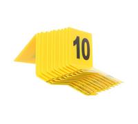Lurrose Cartelli Segnaletici per Prove Gialli in Plastica Numeri Chiari e Resistenti a Pioggia e Polvere per Giochi Investigativi e Scene del Crimine, Set da 10
