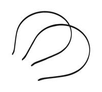 Lurrose Cerchietti per Chioma Neri 2 Pezzi in Tessuto e Acciaio 5mm per Lavaggio Viso e Spa Accessori per Acconciature Fai da Te per Ragazze