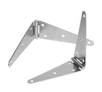 Lurrose Cerniere Pesanti in Ferro Zincato 5 Pollici Set 2 Pezzi per Cancelli e Porte da Garage, Cerniere a Cinghia Robuste per Porte da Fienile e Giardino, Accessori Viti per