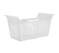 Lurrose Cestino Congelatore Estensibile in Plastica Fori di Drenaggio, Organizer Portaoggetti Regolabile per Congelatori a Pozzetto, Contenitore Cucina Resistente e Facile da Pulire