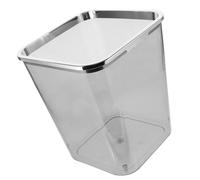 Lurrose Cestino della Spazzatura Grande in Plastica Pp Trasparente da 12l Apertura Ampia e Bordo Pressato, Bidone Pratico per Cucina, Bagno e Ufficio, Contenitore Robusto per Uso