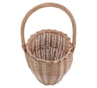 Lurrose Cesto Intrecciato a Mano in Vimini con Manico per Fiori, Gestione Efficiente dello Spazio e Design Versatile, per Decorazioni Domestiche e Organizzazione Interna