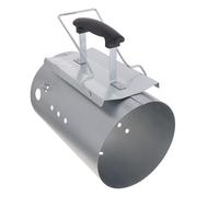 Lurrose Ciminiera Accensione Carbonella Barbecue Portatile in Zincato con Protezione Termica e Manico in Nylon Avvio Rapido e Sicuro per Cucina Esterna BBQ