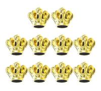 Lurrose Ciondoli Corona Mini Oro Pvc 10 Pezzi per Creazione Gioielli | Decorazione e Collane Fai da Te, Forma Corona, Stile Delicato, Confezione da Dieci per Lavori Creativi