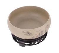 Lurrose Ciotola in Ceramica con Base Antigoccia per Fioritura di Gigli d'Acqua Narcisi e Piante Verdi Vaso Decorativo per Interni e Ufficio