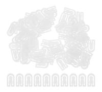 Lurrose Clip per Camicie 100 Pezzi in Ps Bianco senza Sbavature, Resistente e Non Facile da Deformare, Accessori per Fissare e Organizzare Abiti e Camicie