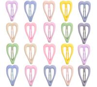Lurrose Clip per Chioma Bambina Crema 20 Pezzi in Ferro Forma Carina per Tenere i Chioma e Modificare L'acconciatura, Accessori Delicati e Versatili