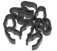 Lurrose Clip per microfono 10 pezzi in plastica 15mm, fermacavi universali per cavi microfonici, organizer per aste microfono in studio e palco