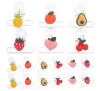 Lurrose Clip per Sacchetti Snack 30 Pezzi Clip di Tenuta Trasparente a Cartone Animato, Mollette per Alimenti Riutilizzabili da Cucina, Chiudi Sacchetti per Mantenere Freschi Cibo e Snack