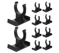 Lurrose Clip per Zoccolo da Cucina 10 Pezzi, Clip Livellatrici per Gambe Mobili in Pp Nero, Morsetti per Battiscopa Regolabili per Pavimenti Irregolari, Accessori per Mobili da Cucina