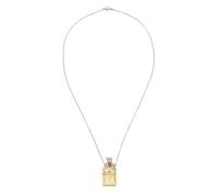 Lurrose Collana con flacone di profumo in vetro da 3 ml | Flacone diffusore di oli essenziali con tappo a corona | Ciondolo a forma di di profumo, gioiello ricordo per donna, regalo