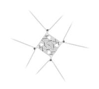 Lurrose Collane per Amiche 4 Pezzi in Lega Argento senza Nichel e Piombo, Ciondolo Puzzle Cuore, Regalo per Compleanno o Festa degli Innamorati