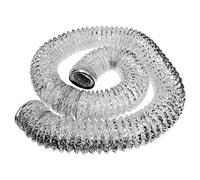 Lurrose Condotto dell'aria in alluminio essicatore tubo di sfiato dell'asciugatrice condotto di scarico pieghevole tubo dell'asciugatrice foglio di alluminio Silver